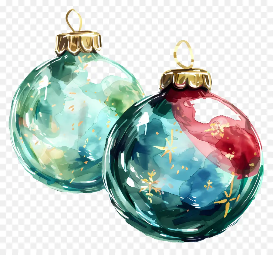 Ornements De Boule De Noël，Ornements De Noël Colorés PNG