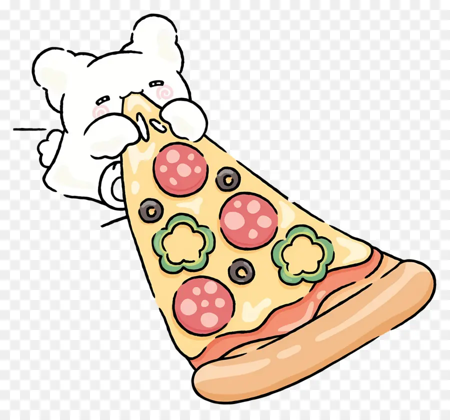 Hanamaruobake，Ours Avec Pizza PNG