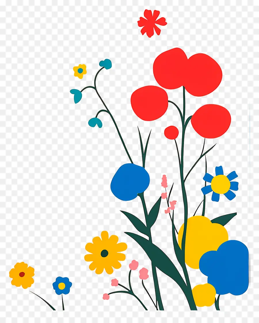 Coin Des Fleurs，Fleurs Colorées PNG