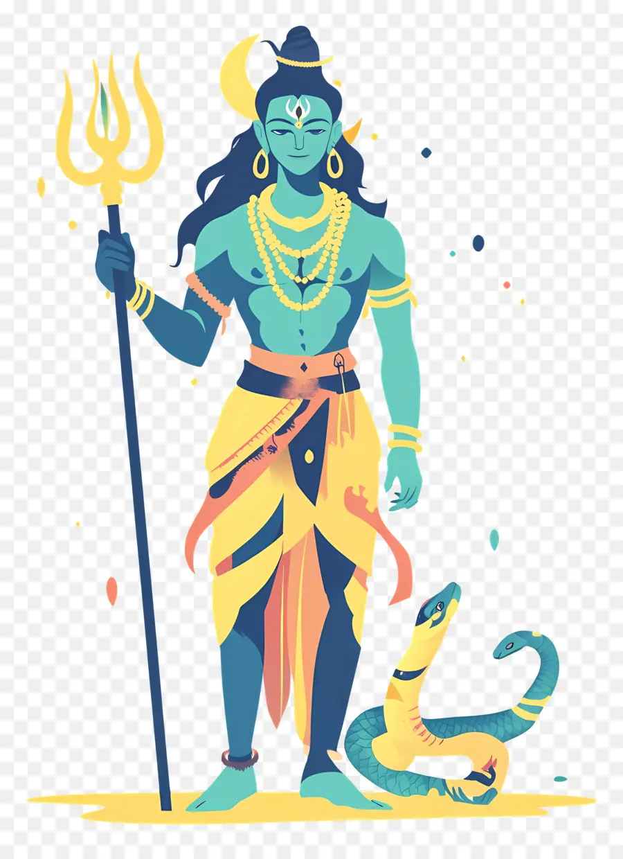 Maha Shivaratri，Divinité Bleue PNG