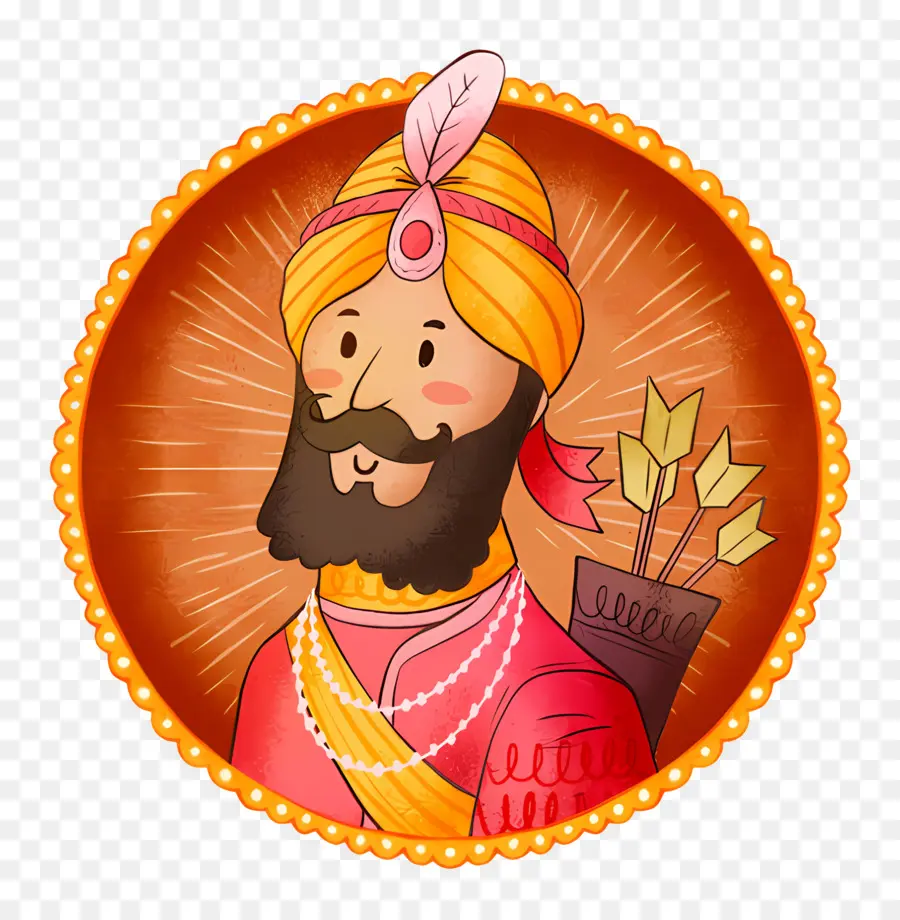 Gourou Gobind Singh，Archer De Dessin Animé PNG