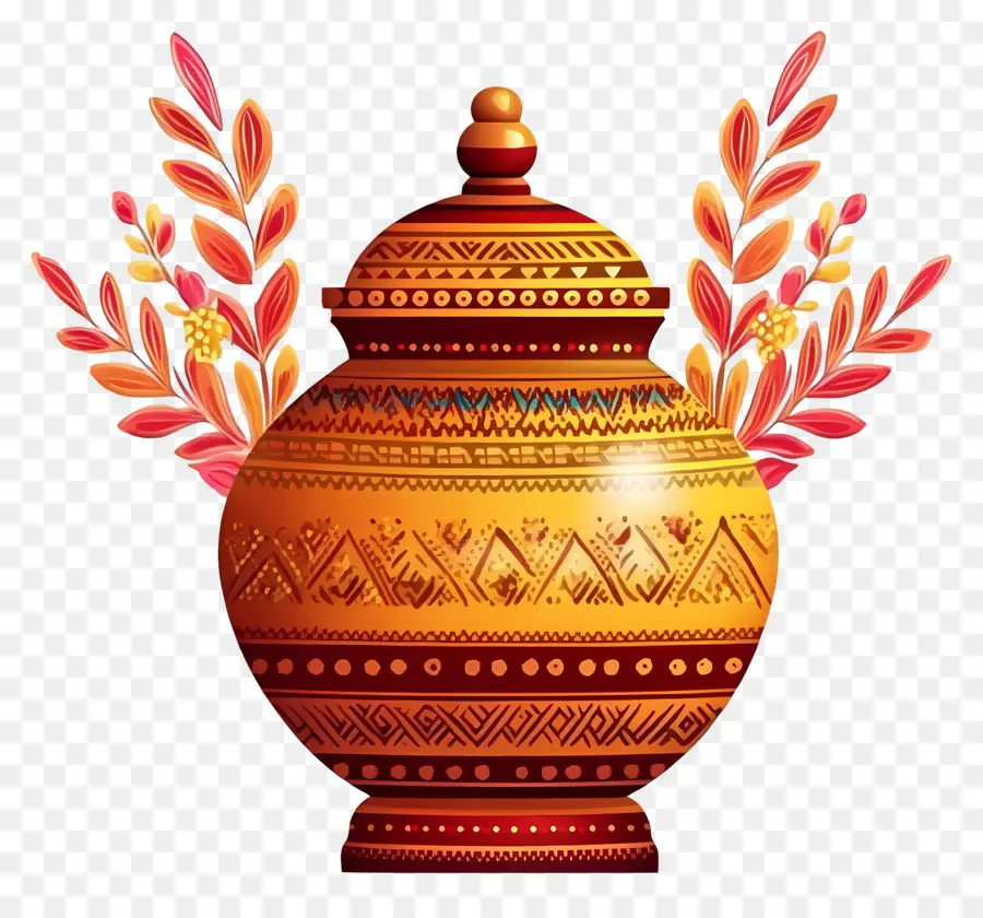 Pot Kalash Indien，Pot Décoratif PNG