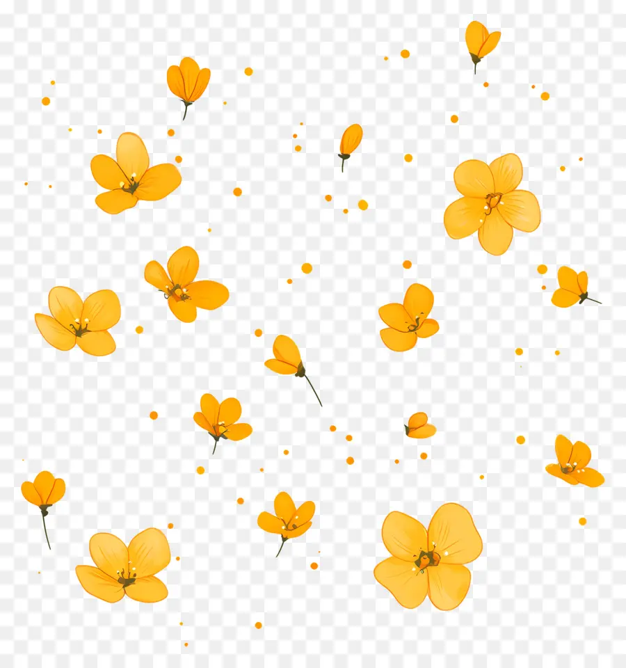 Fleurs Qui Tombent，Fleurs Mignonnes PNG