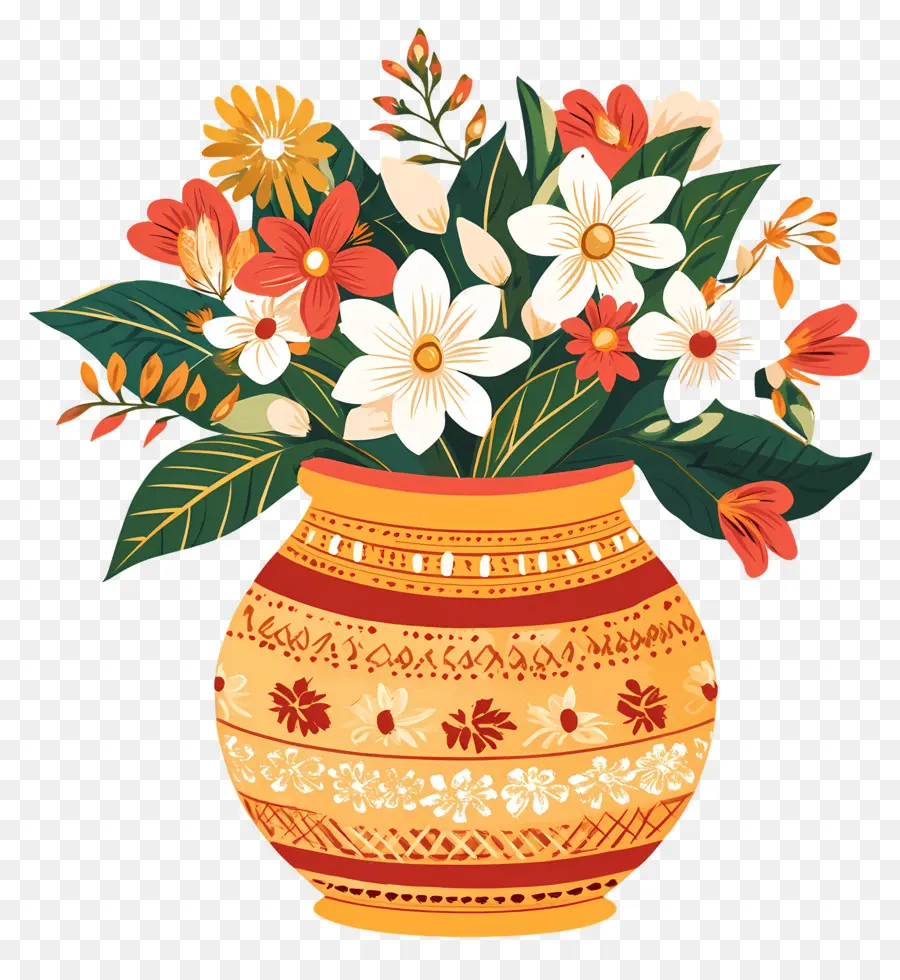 Pot De Mariage Indien，Pot De Fleurs PNG