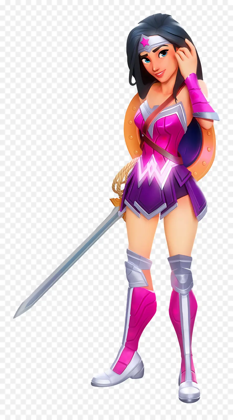 Femme Merveille，Guerrier Rose PNG