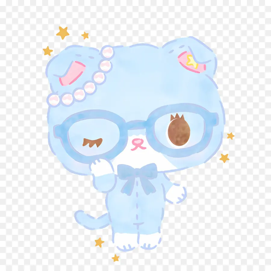 Mewkledreamy，Chat De Dessin Animé Bleu PNG