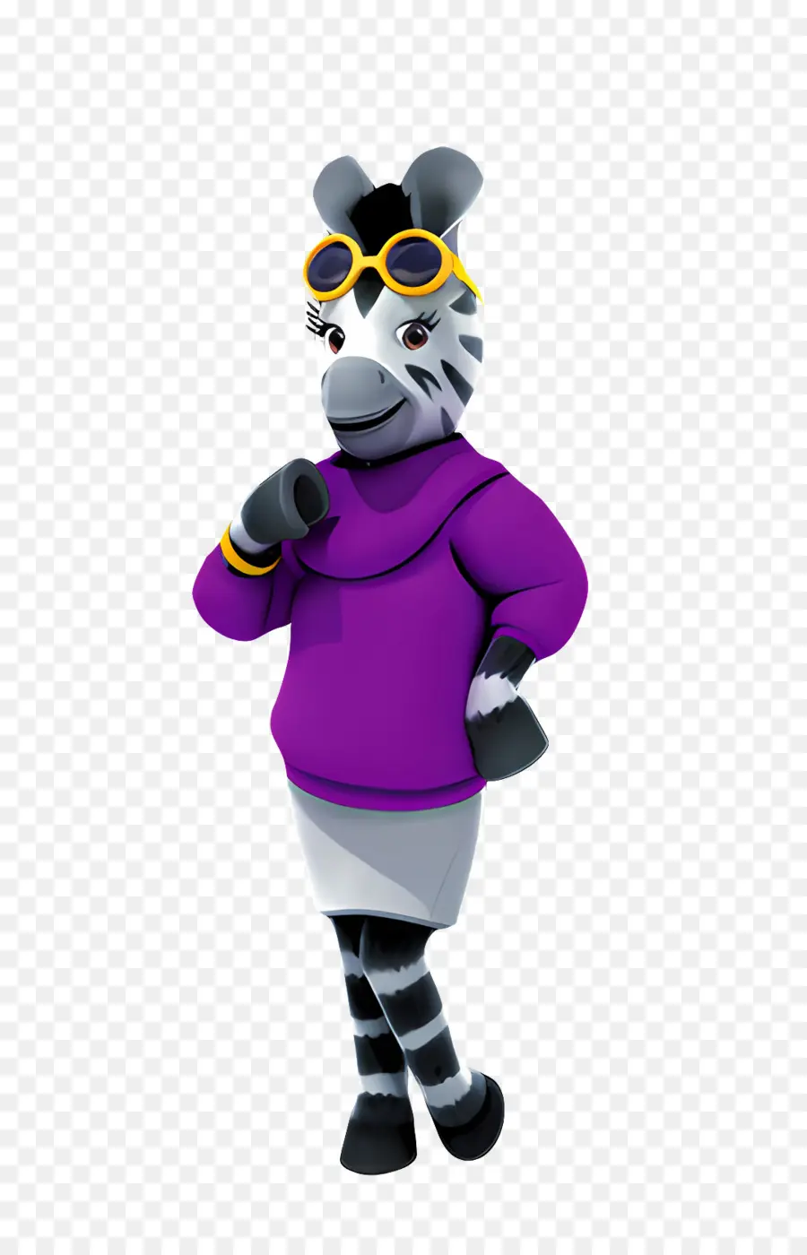 Zou，Zèbre En Tenue Violette PNG