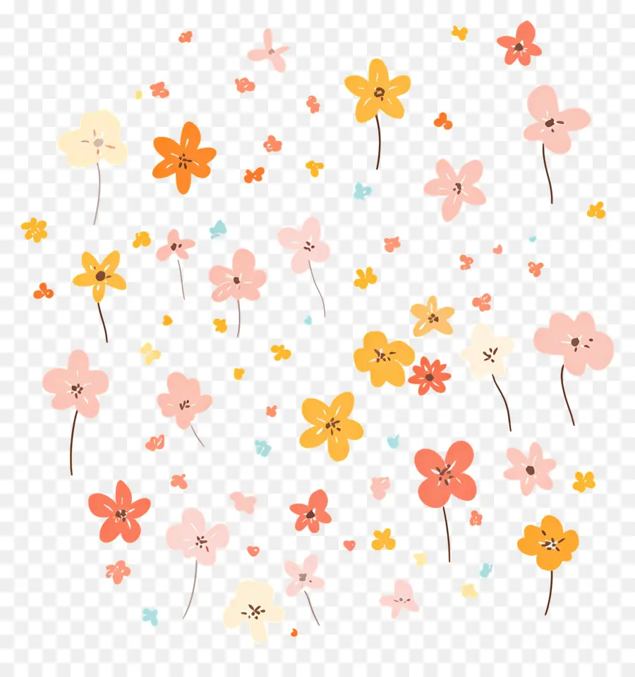 Fleurs Qui Tombent，Fleurs Mignonnes PNG