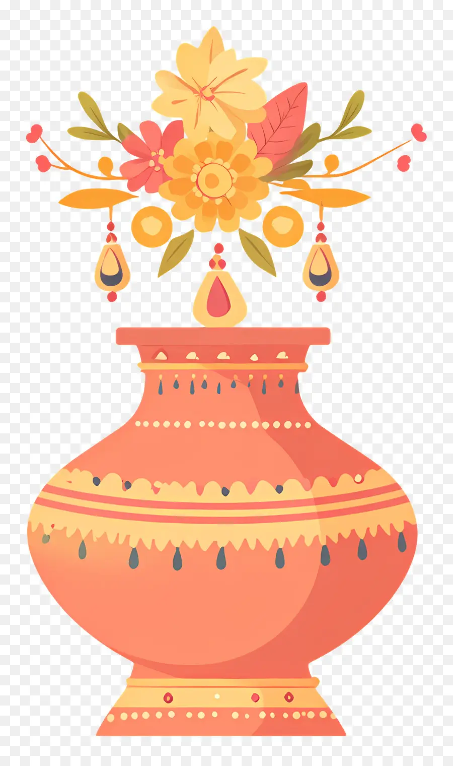 Mariage Indien，Pot De Fleurs PNG