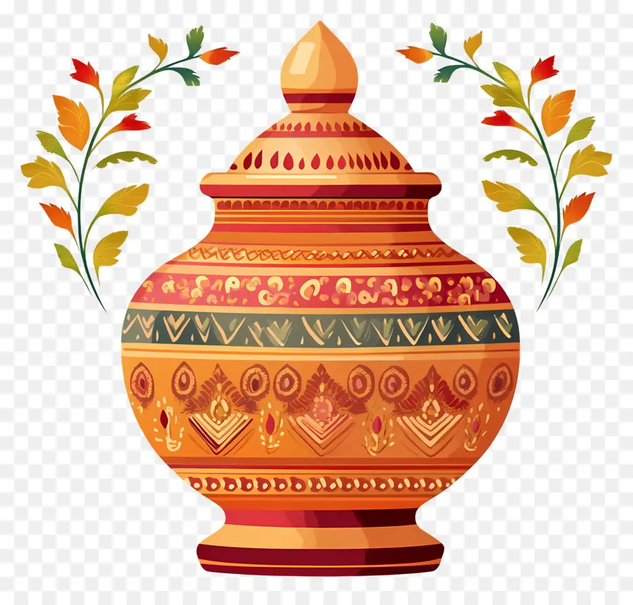 Symbole Du Mariage Indien，Pot Décoratif PNG