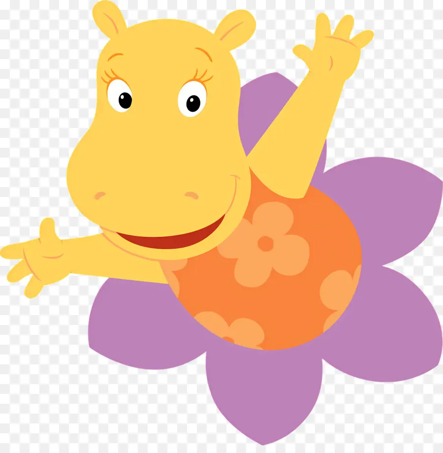 Les Mélodilous，Hippopotame Jaune PNG