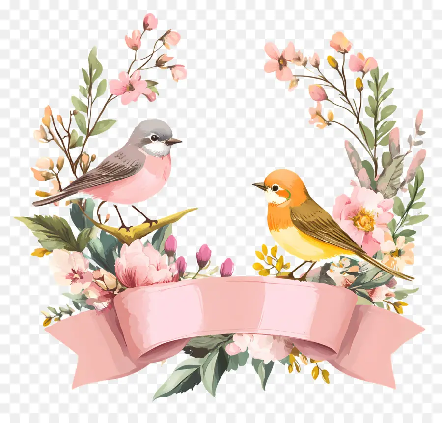 Oiseaux De Mariage，Oiseaux Colorés PNG