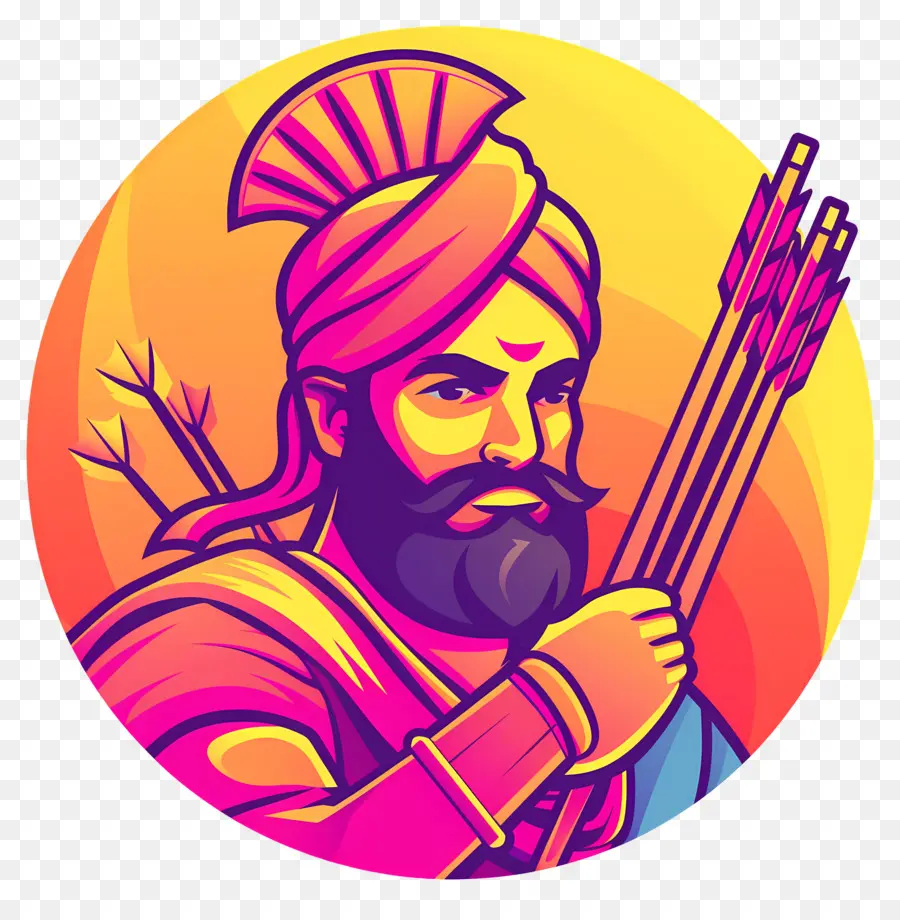 Homme Indien，Guerrier Avec Des Flèches PNG