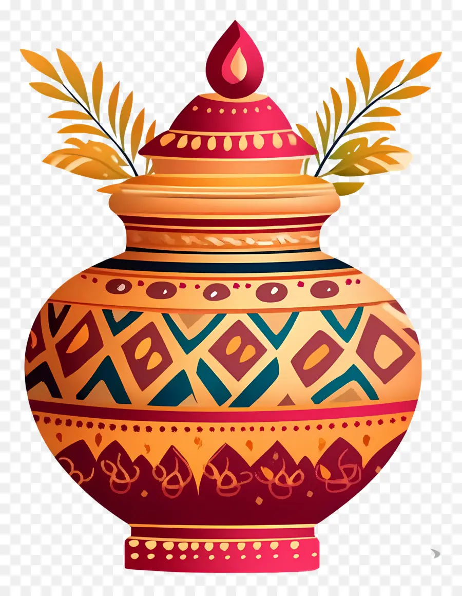 Pot Kalash Indien，Pot Décoratif PNG