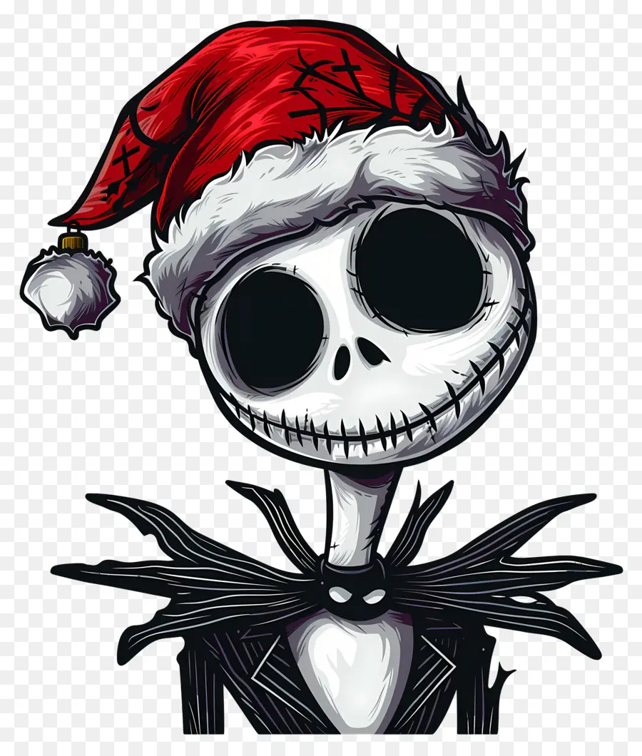 Jack Skellington，Squelette De Bonnet De Noel PNG