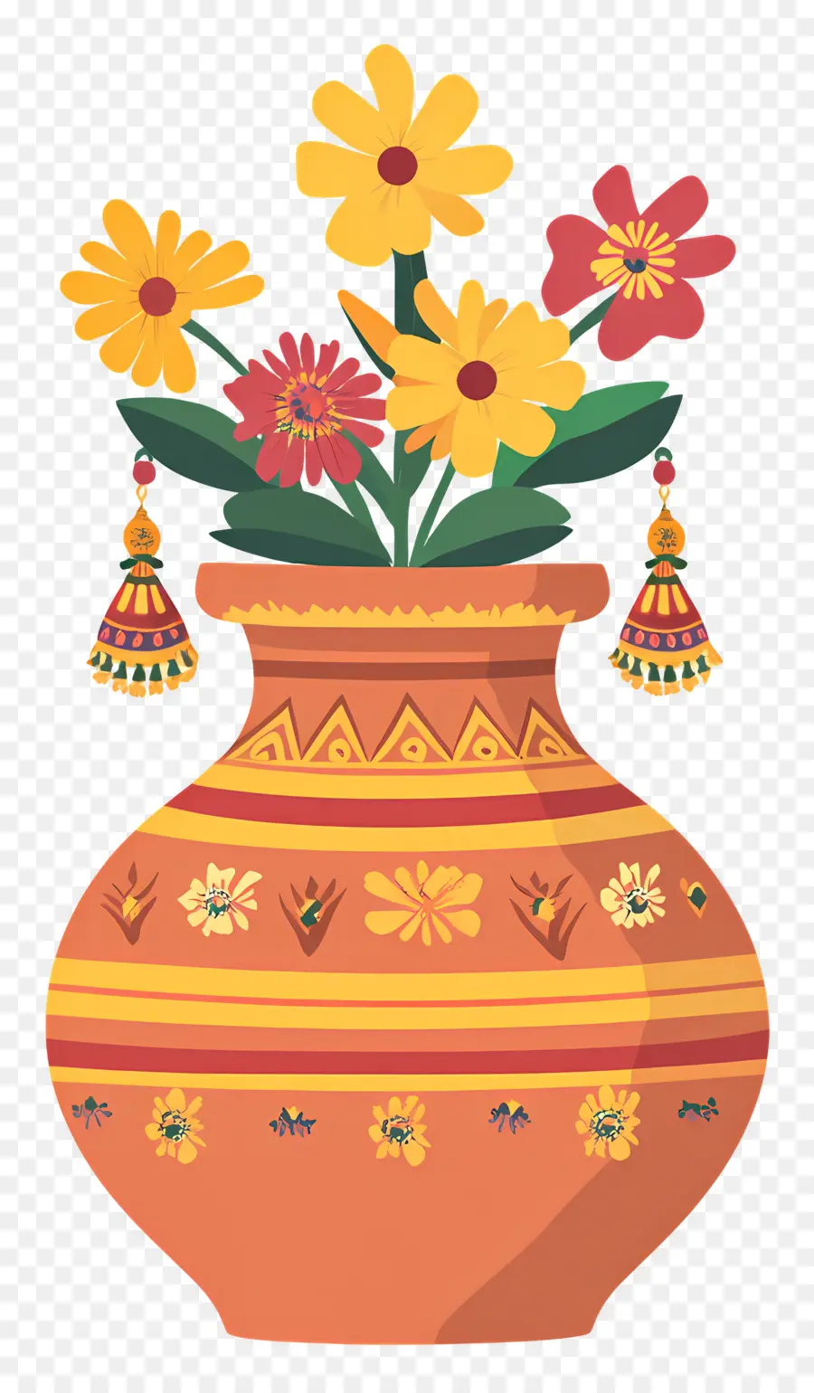 Pot Kalash Indien，Pot De Fleurs PNG