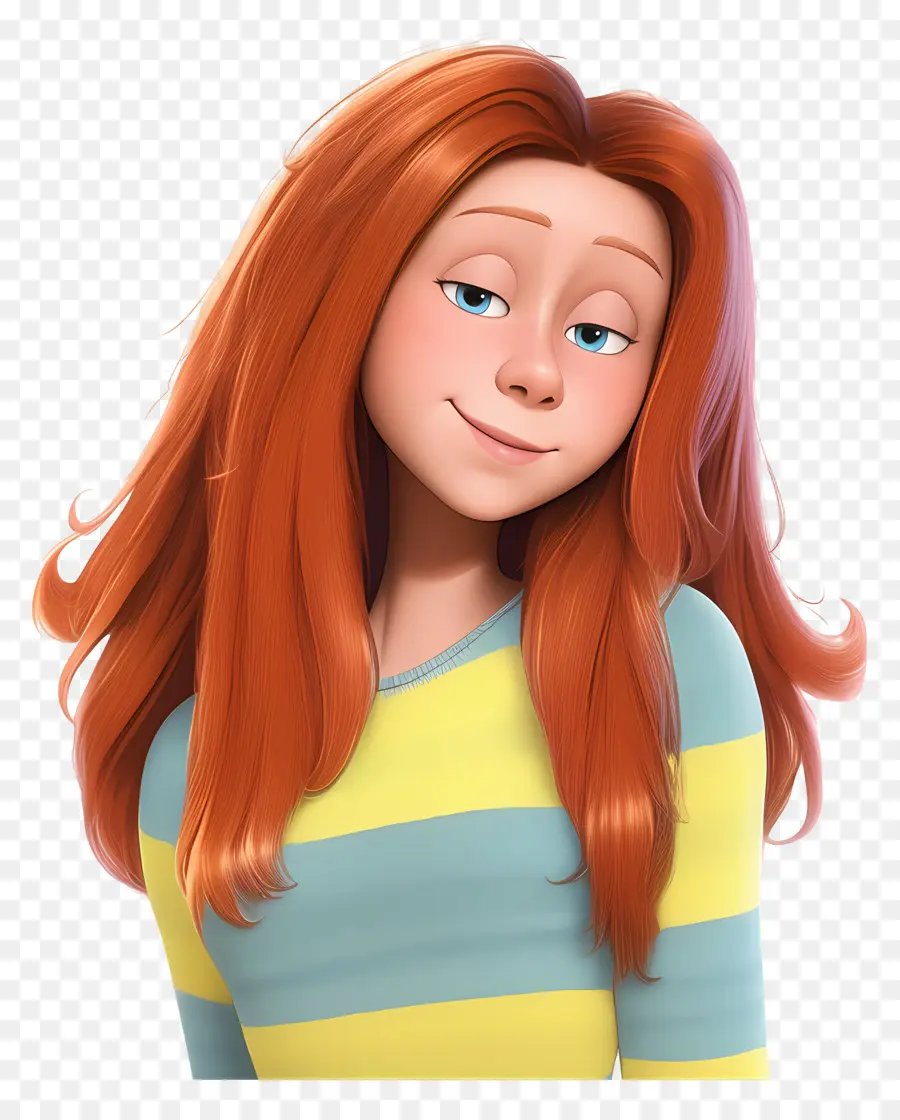 Lorax，Fille Aux Cheveux Roux PNG