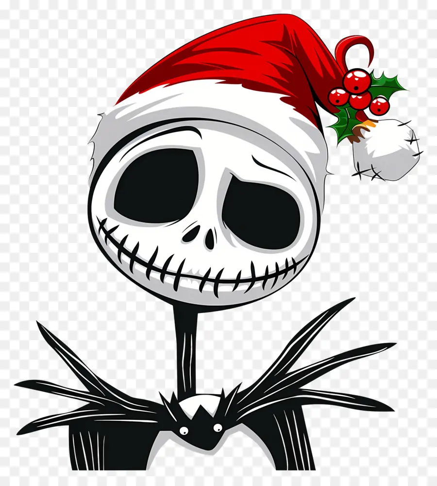 Jack Skellington，Squelette De Bonnet De Noel PNG