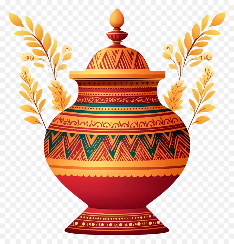 Pot Kalash Indien，Pot Décoratif PNG