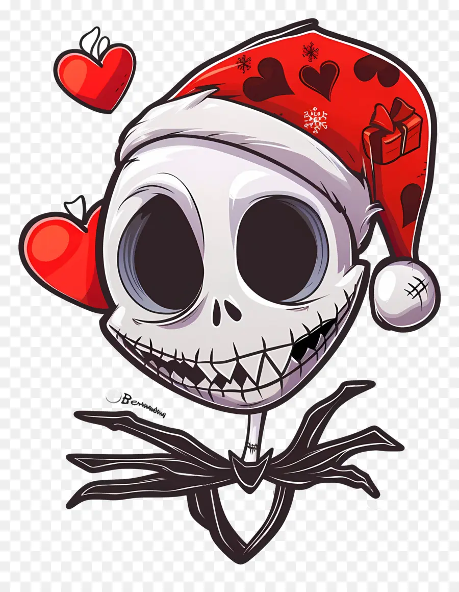 Jack Skellington，Squelette De Bonnet De Noel PNG