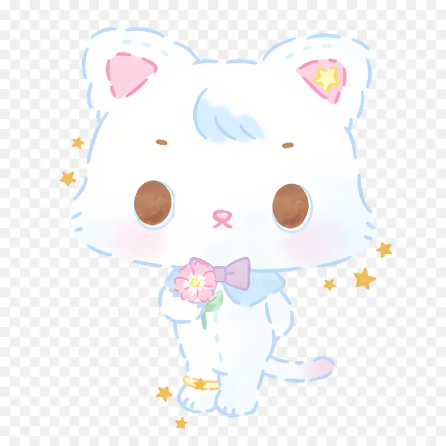 Mewkledreamy，Chat Blanc De Dessin Animé PNG