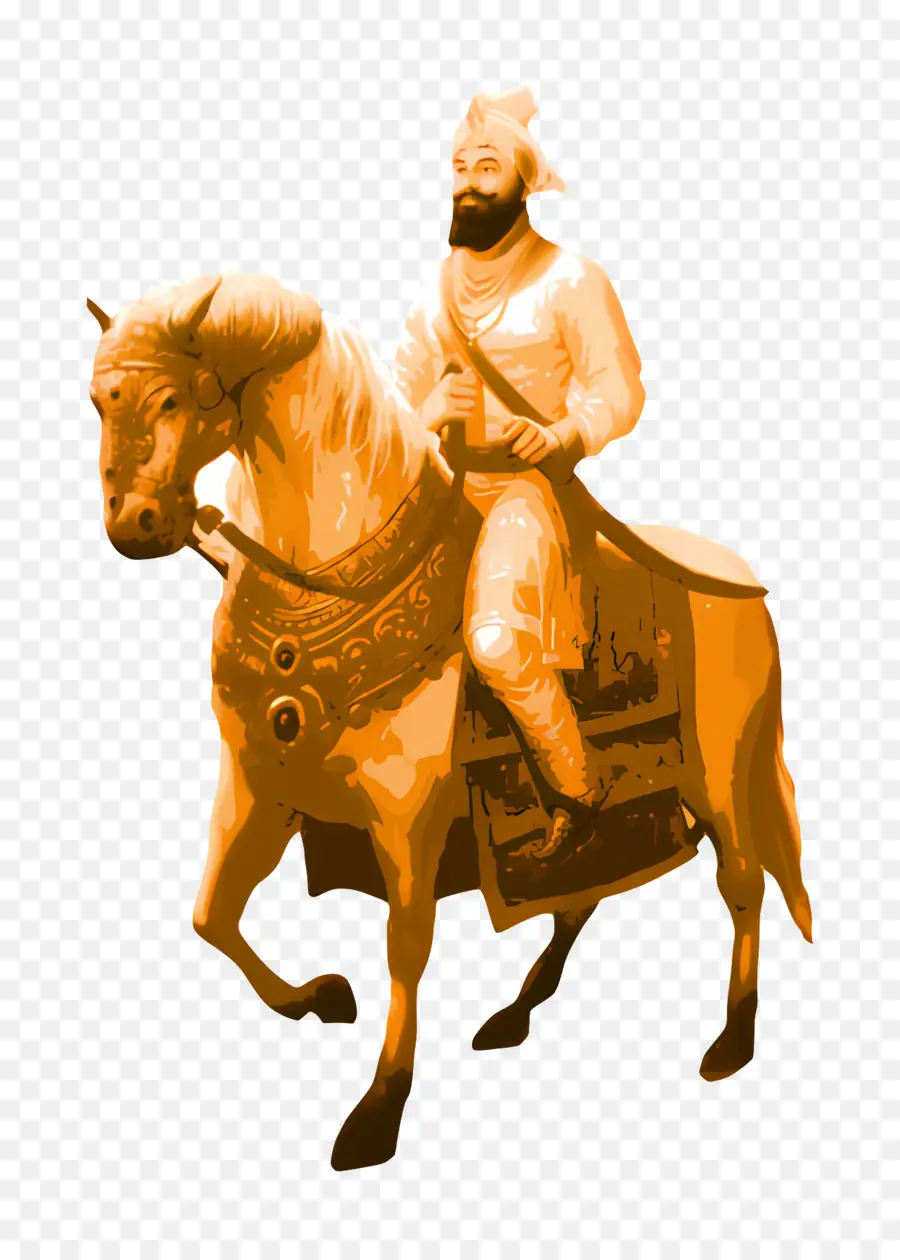 Gourou Gobind Singh，Personnage Historique à Cheval PNG