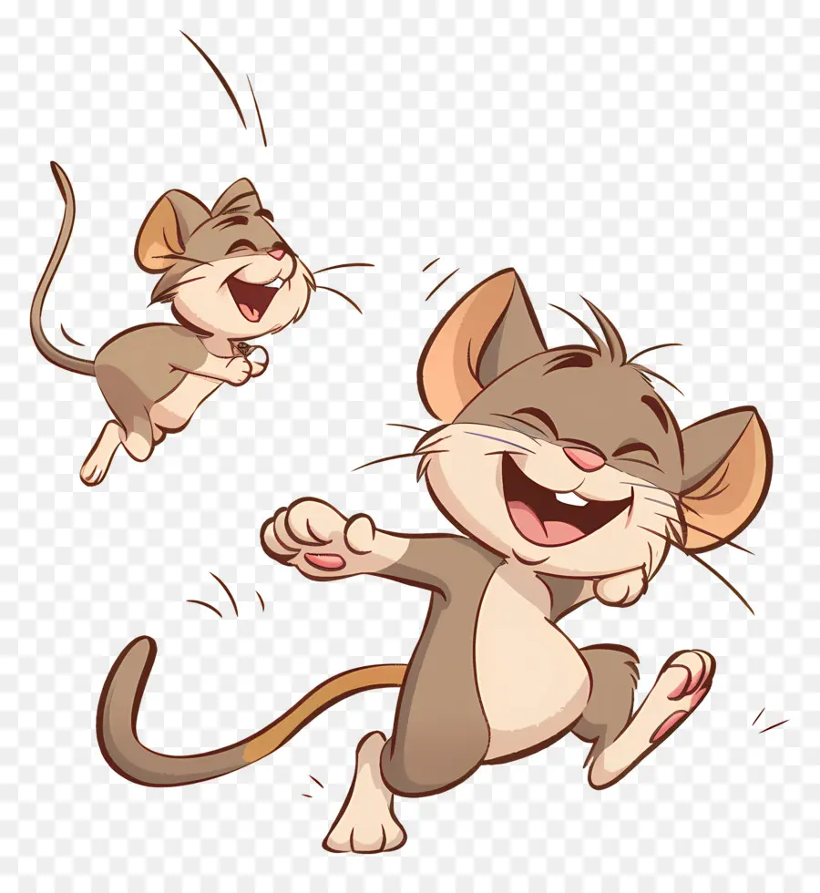 Souris De Dessin Animé，En Riant PNG