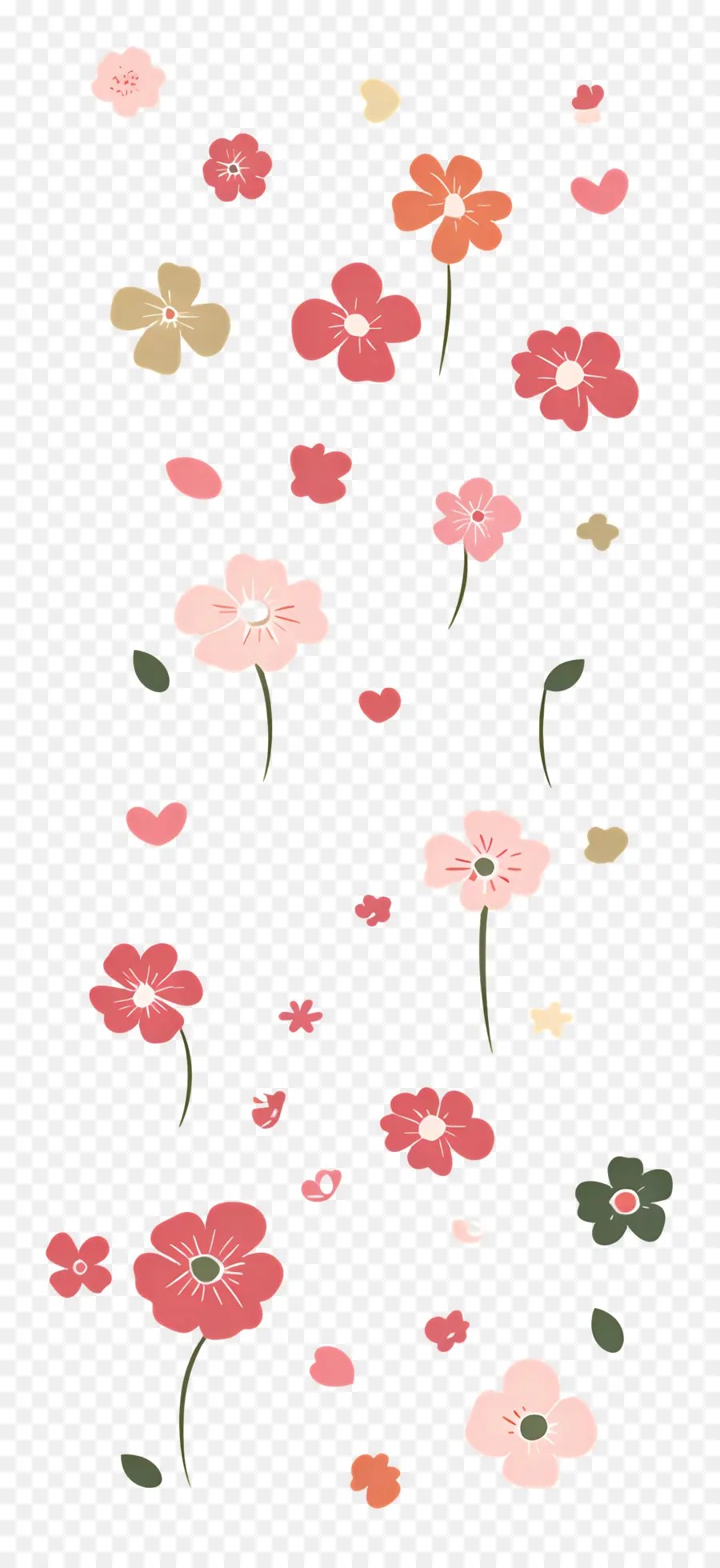 Fleurs Qui Tombent，Fleurs Simples PNG