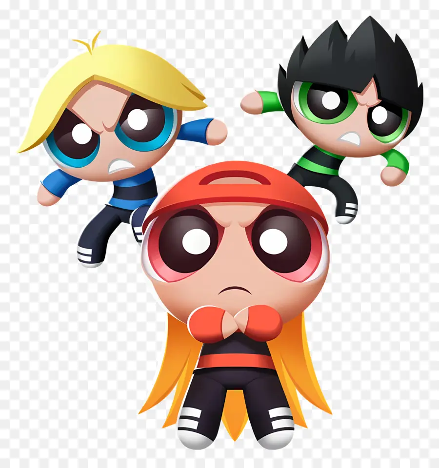 Filles Super Nuffes，Personnages De Style Powerpuff PNG