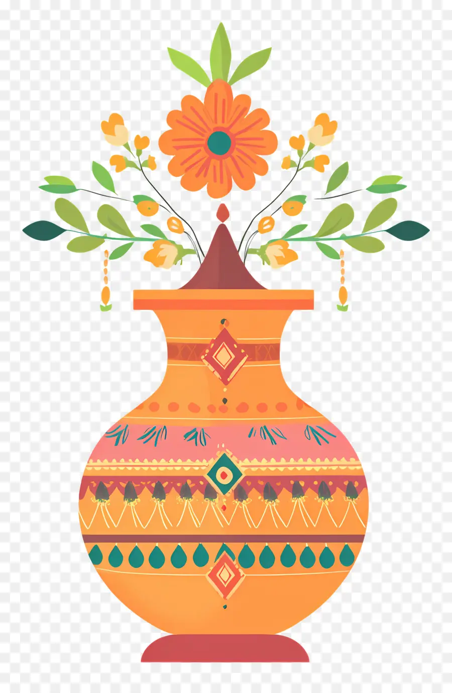 Pot Kalash Indien，Pot De Fleurs PNG