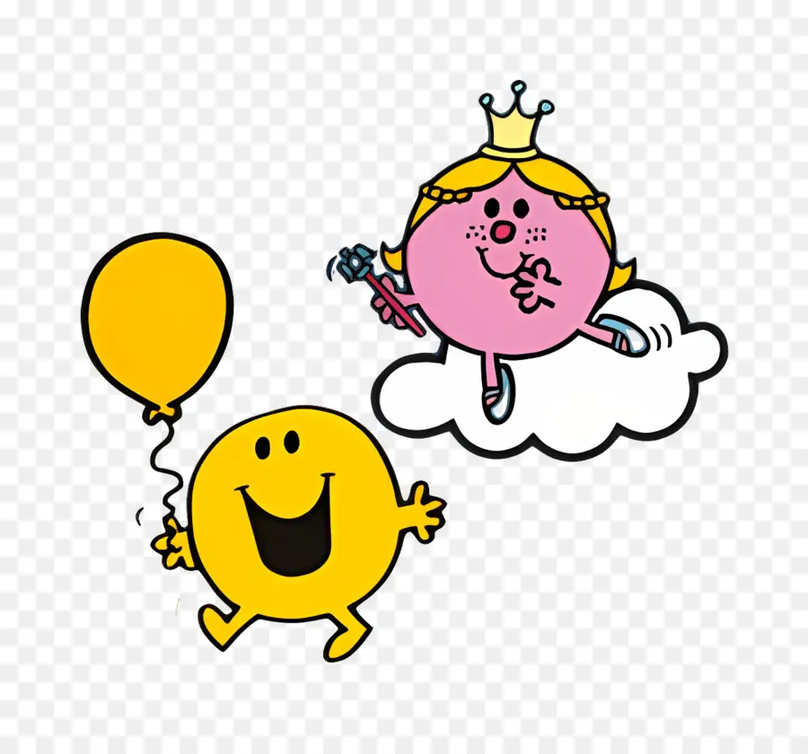 M Hommes Petite Miss，Personnages Avec Ballon PNG