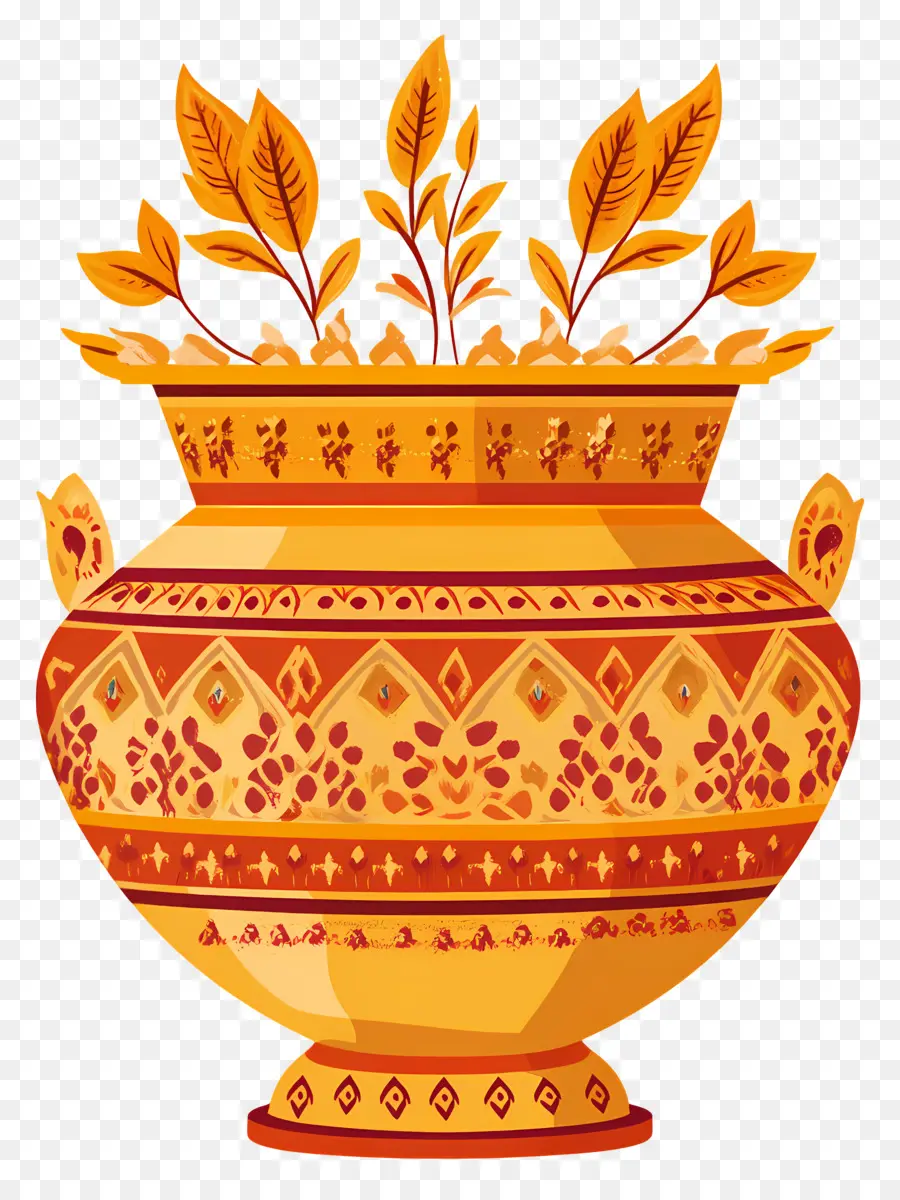 Pot De Mariage Indien，Pot Décoratif Jaune PNG