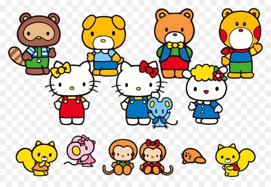 Bonjour Kitty，Hello Kitty Et Ses Amis PNG