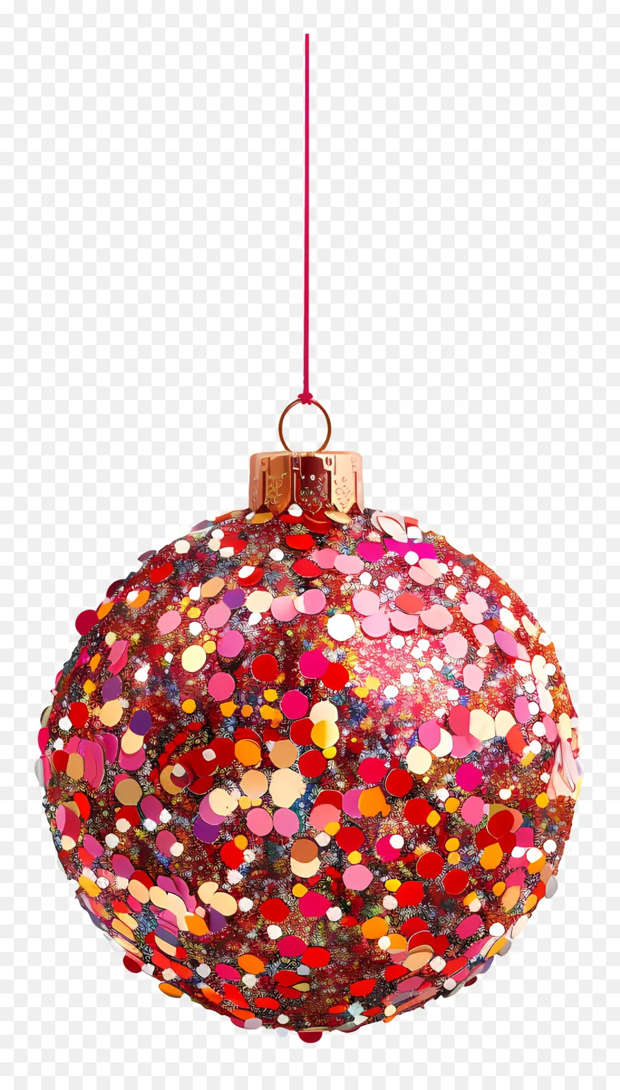 Ornements De Boules De Confettis，Ornement Scintillant PNG