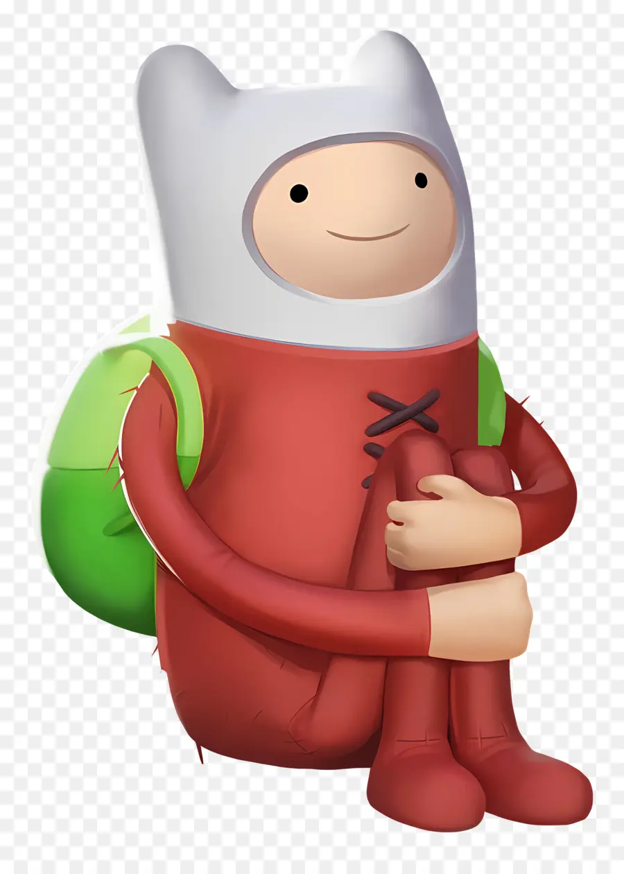 Finn L'humain，Personnage De Dessin Animé Avec Sac à Dos PNG