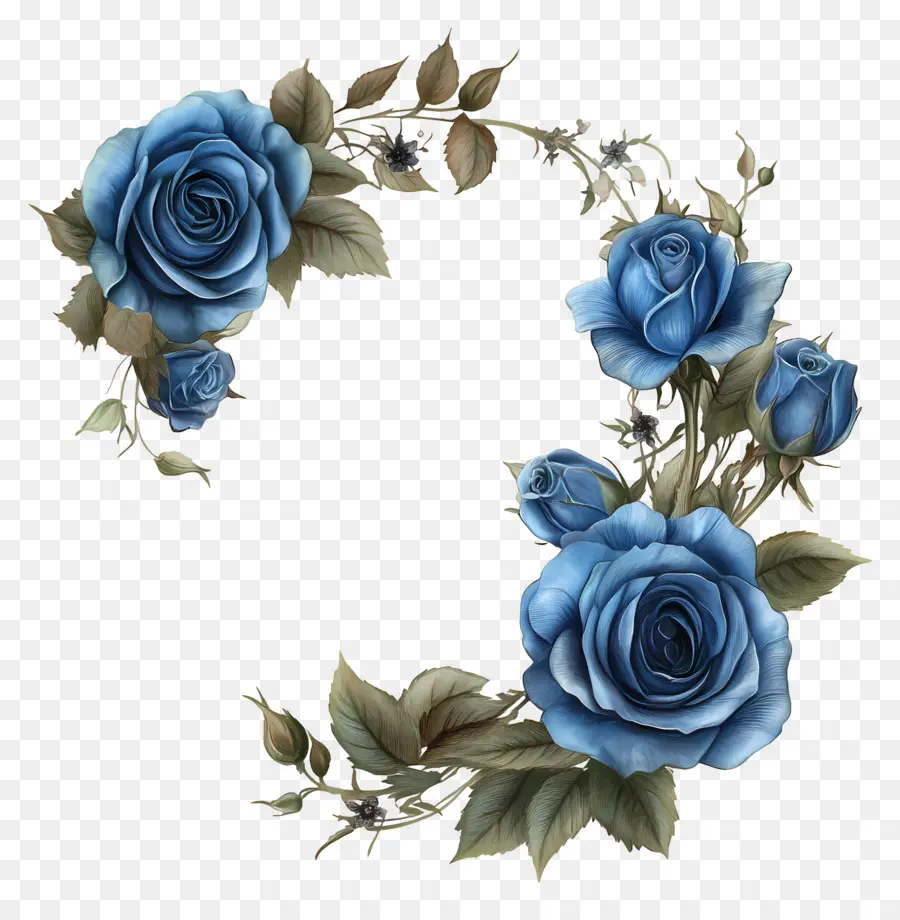 Bordure Rose，Couronne Florale PNG