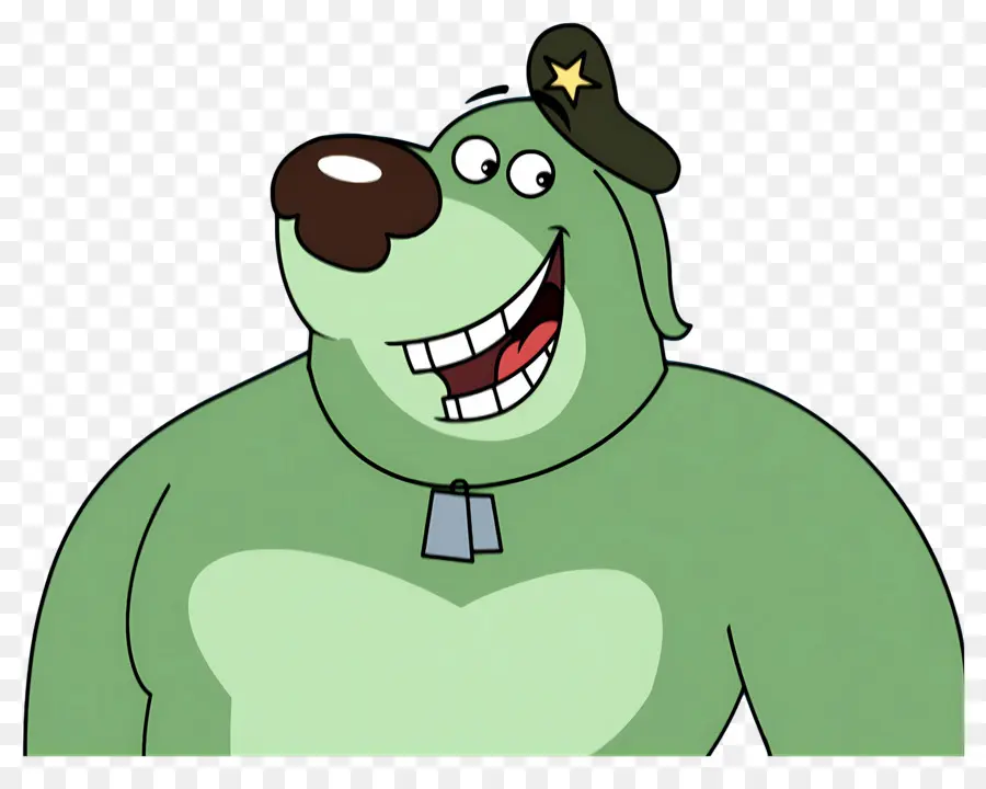 Pakdam Pakdaï，Chien De Dessin Animé Vert PNG