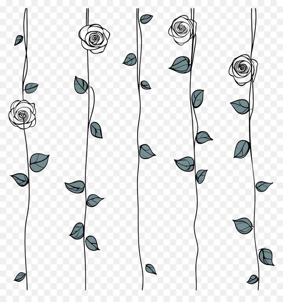 Bordure Rose，Vignes Roses PNG