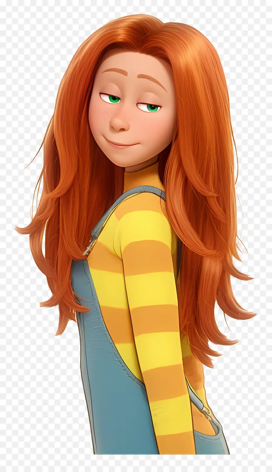 Lorax，Femme Animée Aux Cheveux Longs PNG