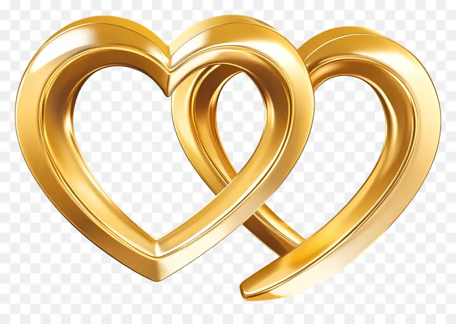 Coeur De Mariage，Coeurs D'or PNG