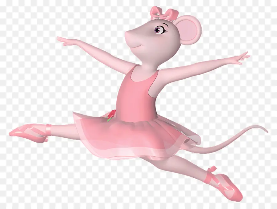 Angelina Ballerine，Souris Ballerine Rose PNG