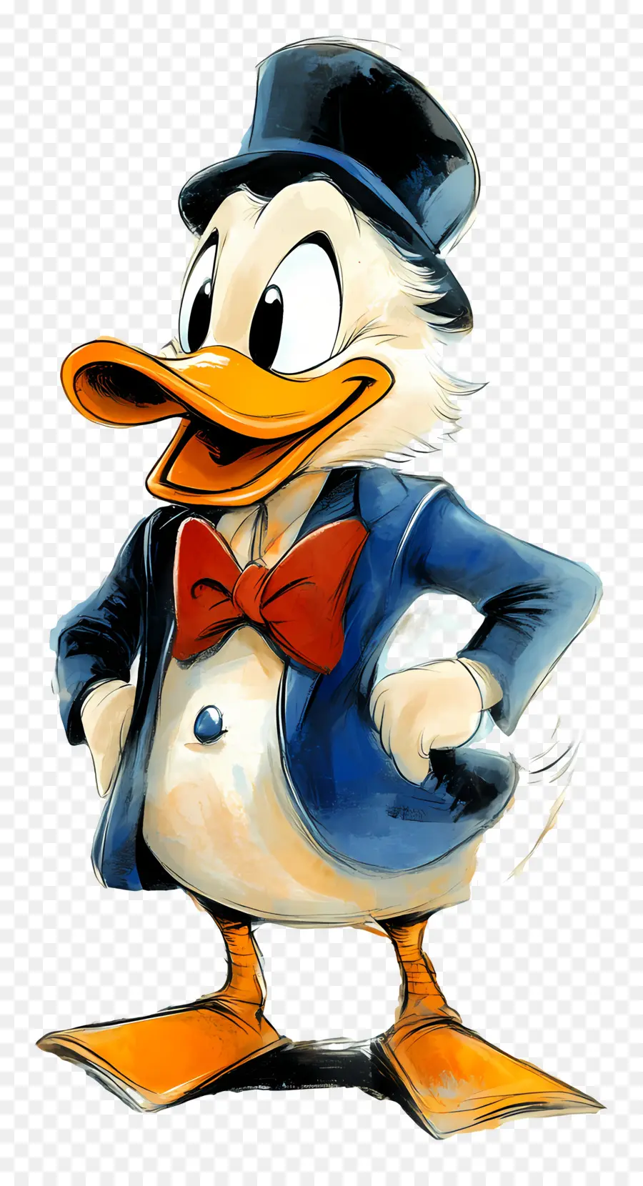 Donald Canard，Canard En Tenue Formelle PNG