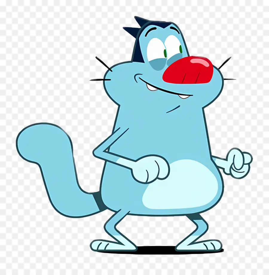 Oggy Et Les Cafards，Chat De Dessin Animé Bleu PNG