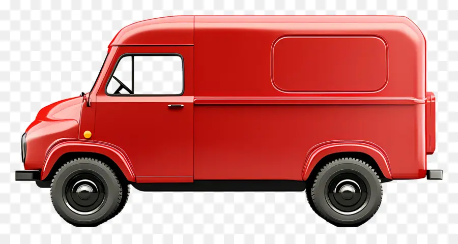 Voiture De Livraison，Fourgon Jouet Rouge Et Blanc PNG