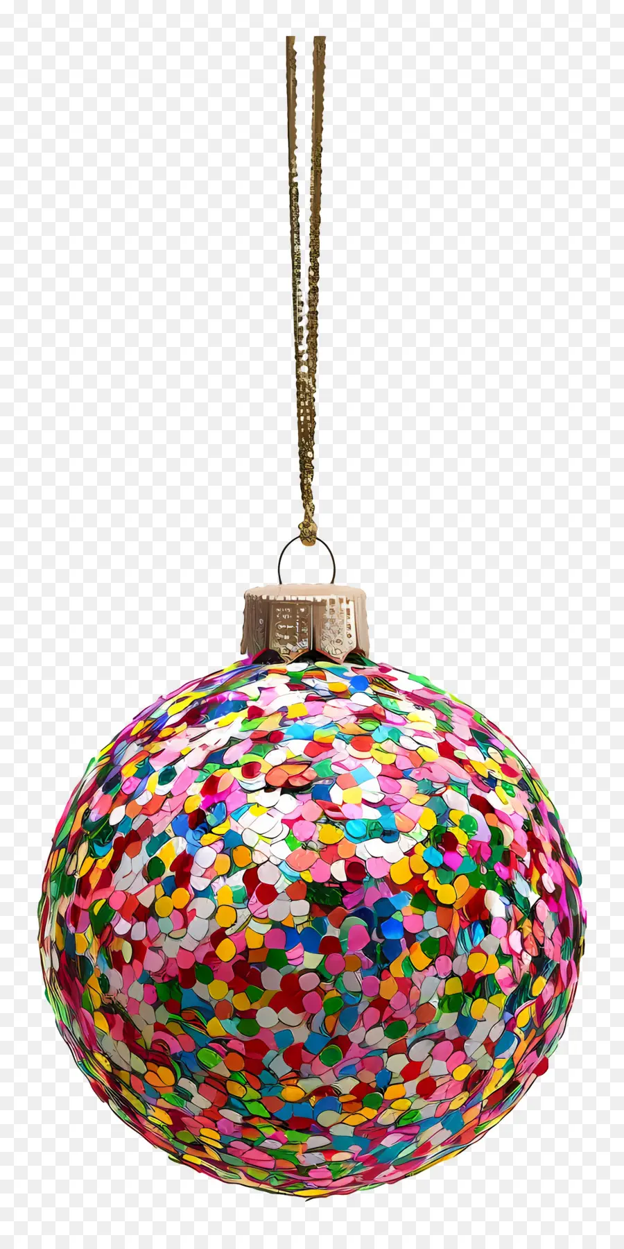 Ornements De Boules De Confettis，Boule D'ornement Colorée PNG