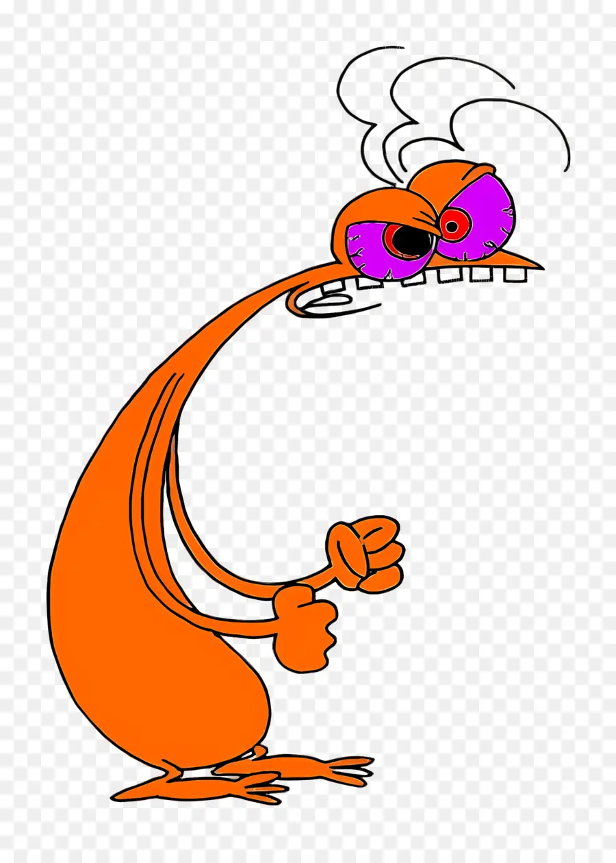 Oggy Et Les Cafards，Personnage Orange En Colère PNG