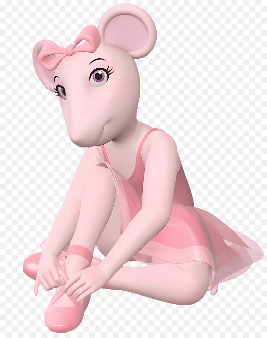 Angelina Ballerine，Souris Ballerine Rose PNG