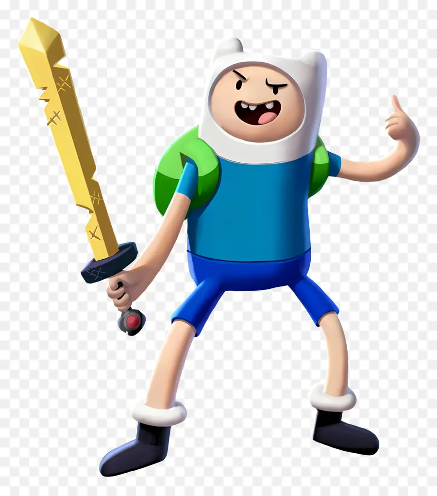 Finn L'humain，Personnage De Dessin Animé Avec épée PNG