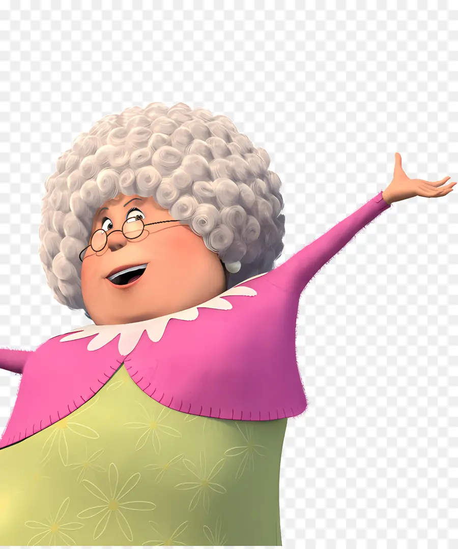 Lorax，Femme âgée En Rose PNG