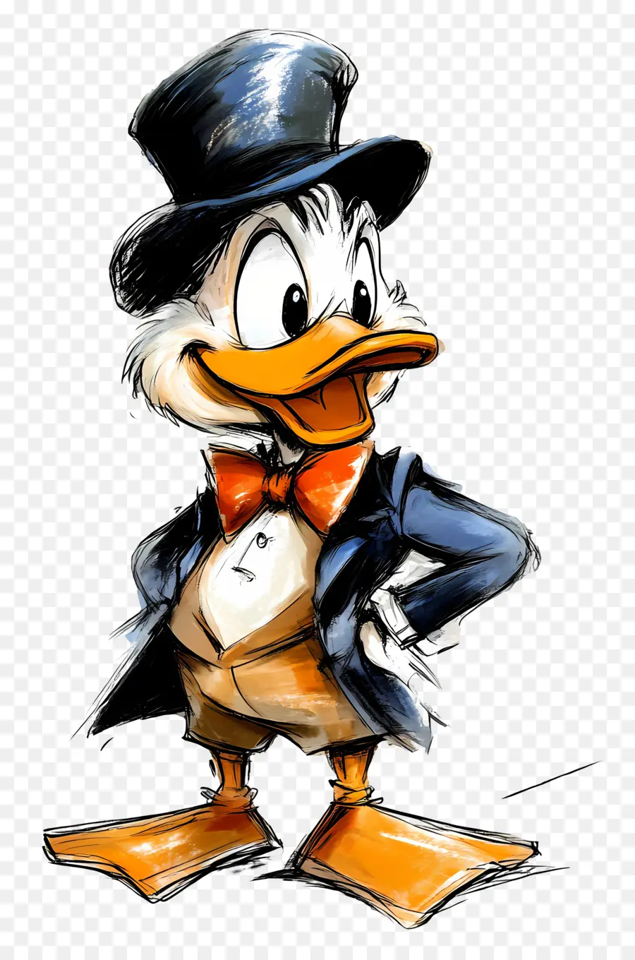 Donald Canard，Canard En Tenue Formelle PNG